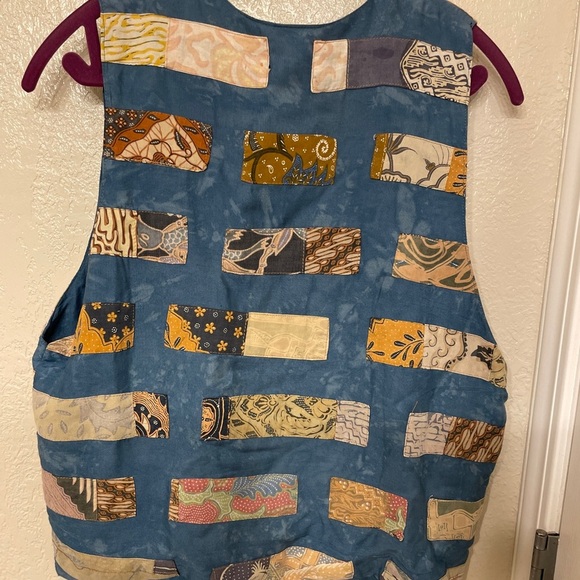 Nativewear Designs VTG Patchwork Vest Tribal Southwestern Native Boho M - Picture 2 of 7